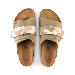 Kyoto Grey Taupe/Camo Almond Suede Leather