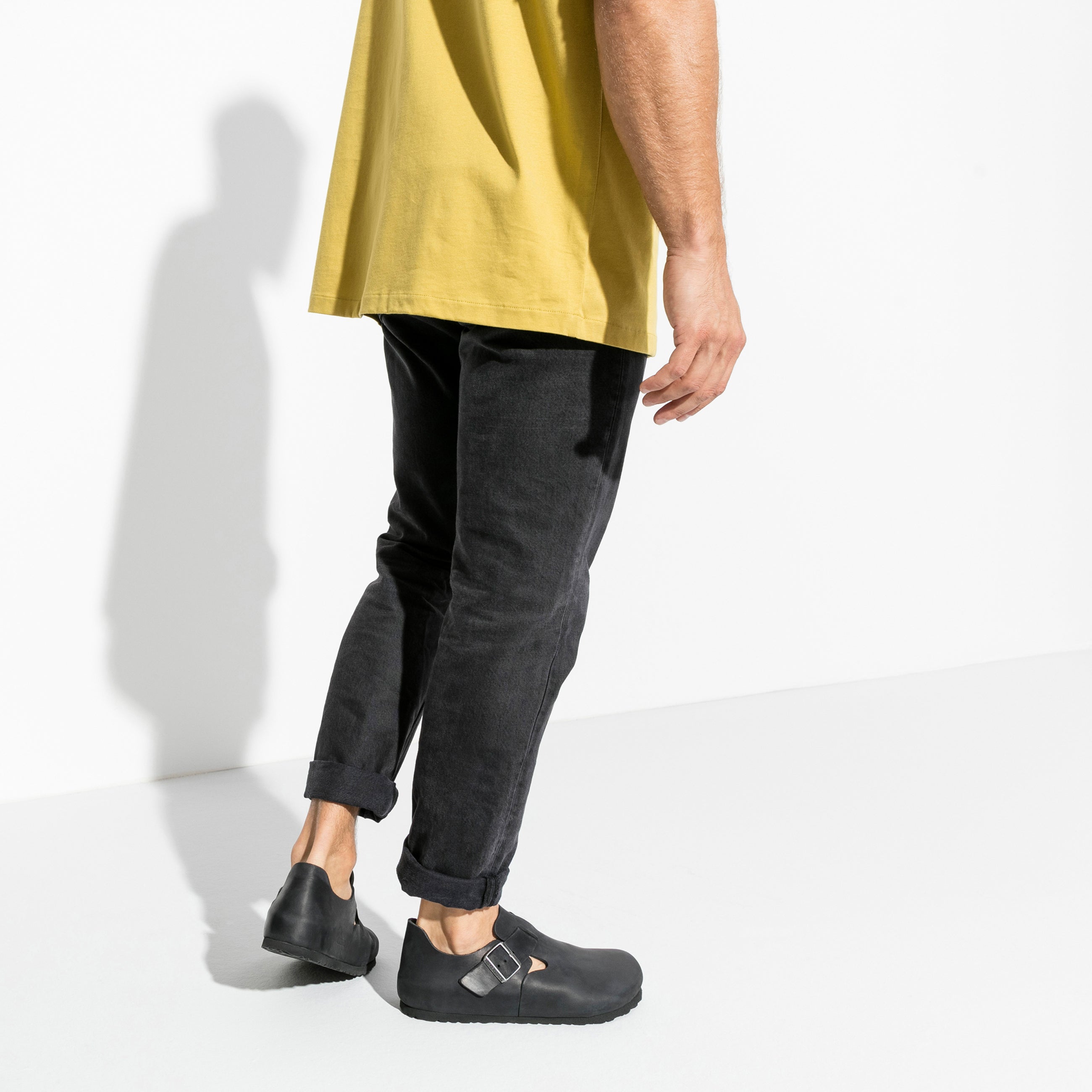 London Black Oiled Leather