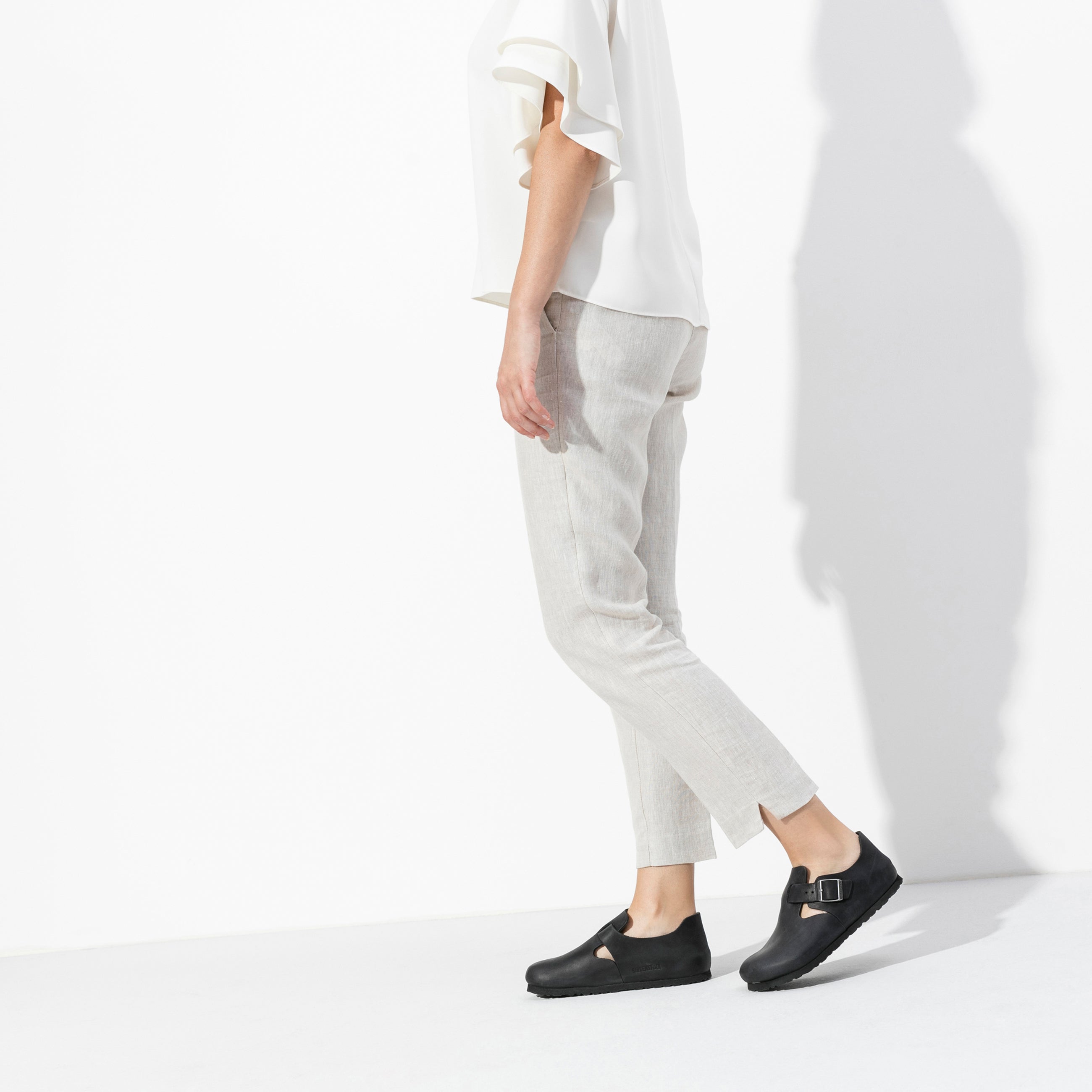 London Black Oiled Leather