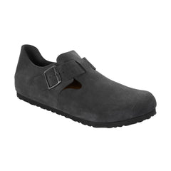 London Gunmetal Suede Leather