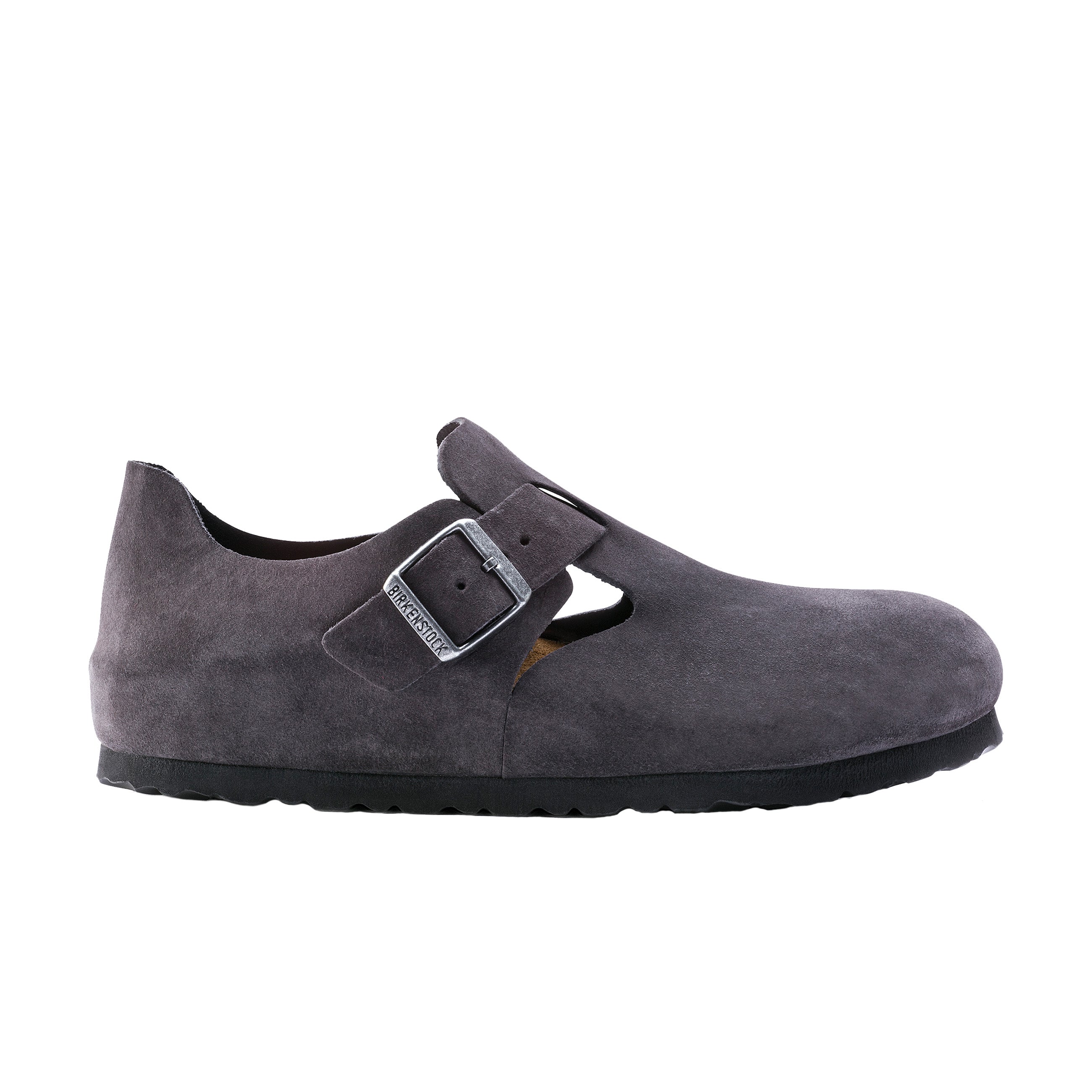 London Gunmetal Suede Leather