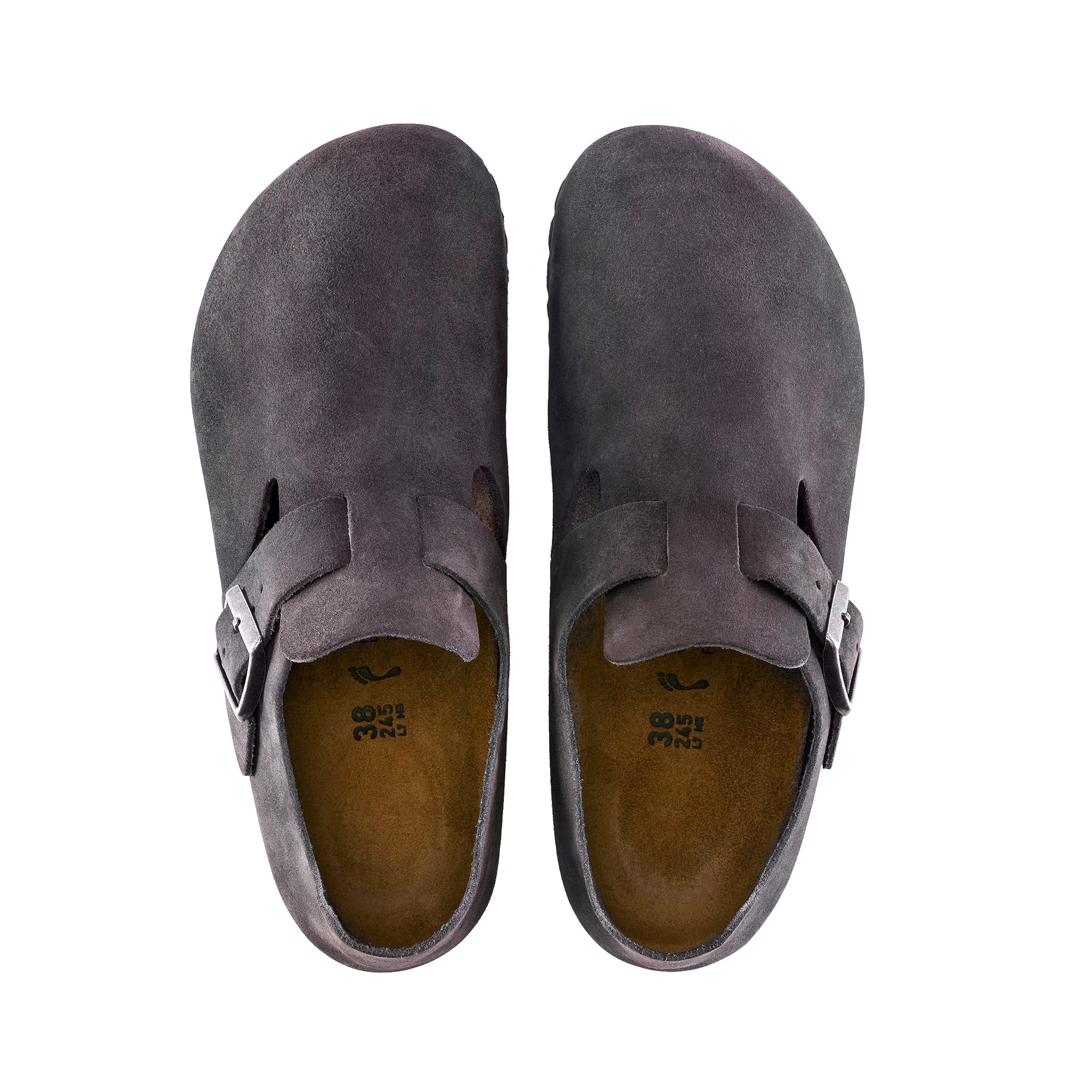 London Gunmetal Suede Leather