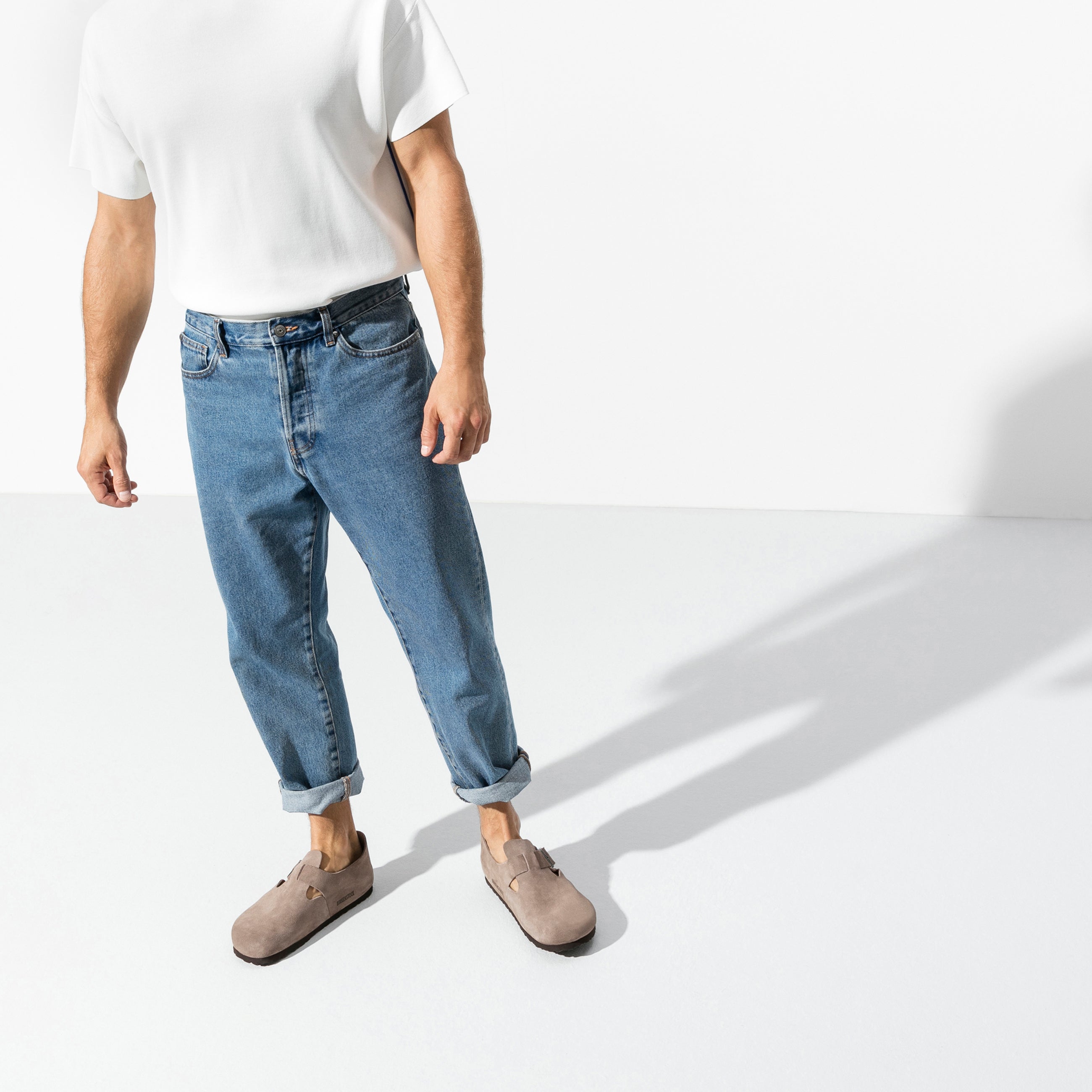 London Taupe Suede Leather