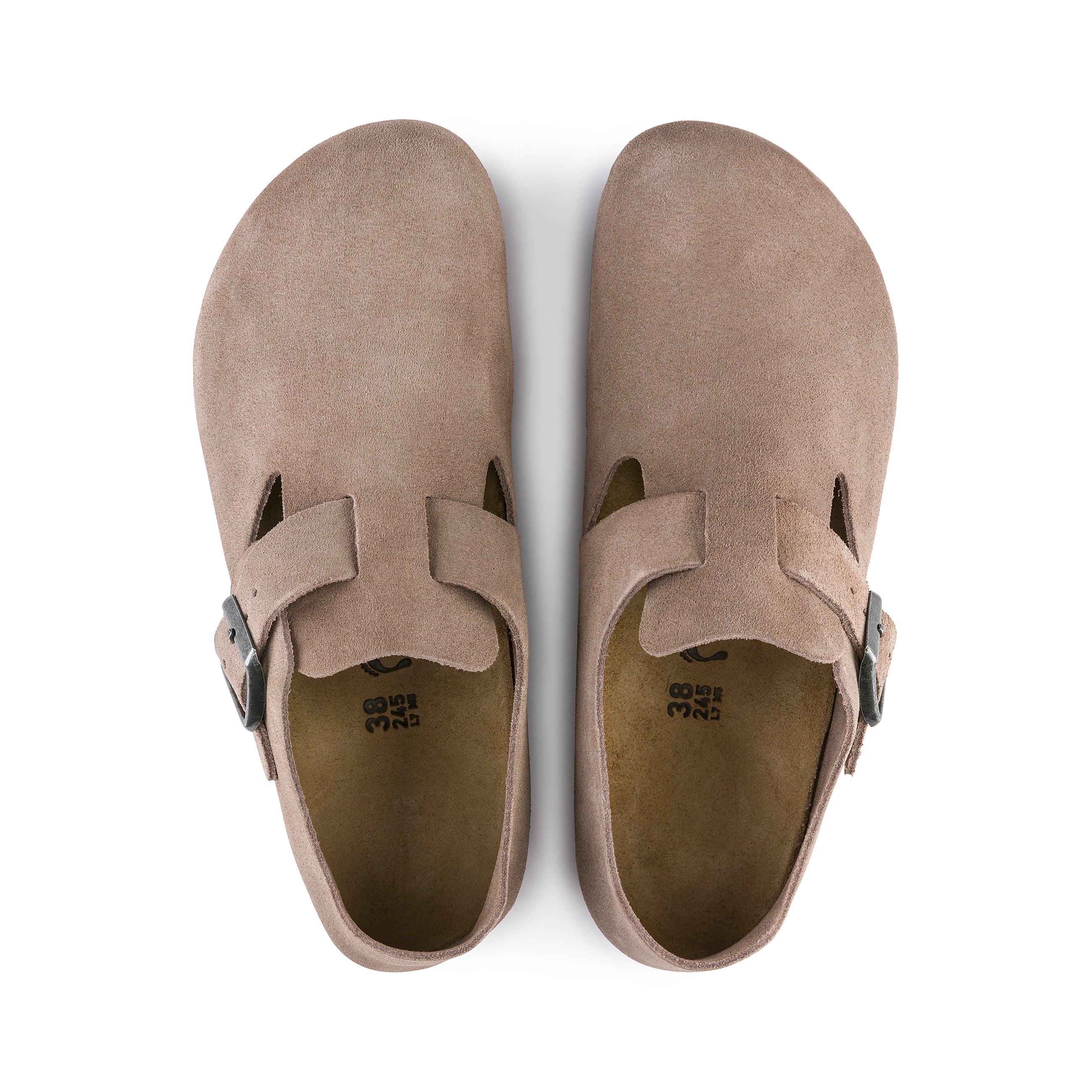 London Taupe Suede Leather