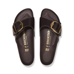 Madrid Hammered Big Buckle High Shine Espresso Natural Leather Patent