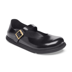 Mantova Droplet Buckle High Shine Black Natural Leather Patent