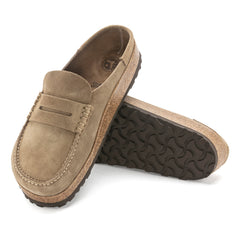 Naples Taupe Suede Leather