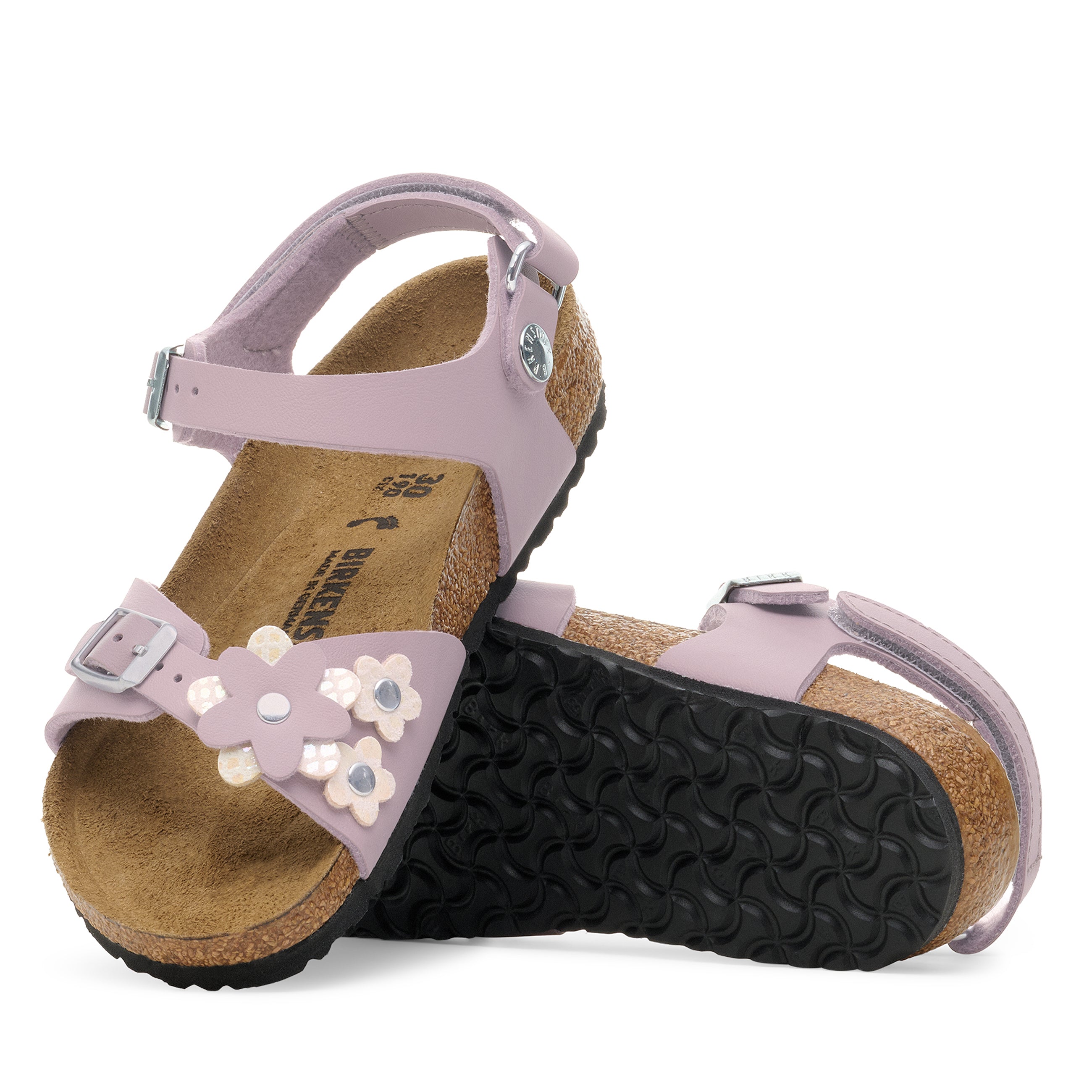 Rio Kids Adjustable Strap Flowers Faded Purple Birko-Flor