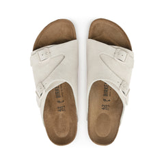 Zurich Antique White Suede Leather